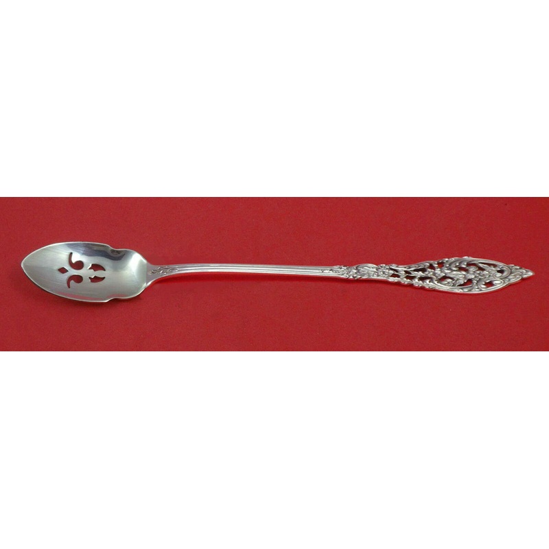 Florentine Lace By Reed and Barton Sterling Olive Spoon Pierced Long Custom