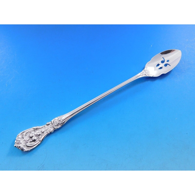Francis I By Reed and Barton Sterling Olive Spoon Pierced Long 7 1/2" Custom