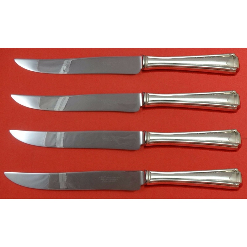 John and Priscilla by Westmorland Sterling Steak Knife Set Texas Sized Custom