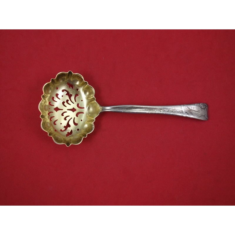 Lap Over Edge Acid Etched by Tiffany Sterling Sugar Sifter GW w/ Fly Catcher 6"