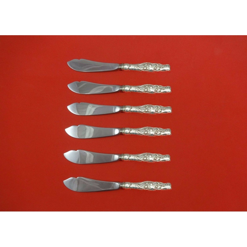 Lily of the Valley by Whiting Sterling Trout Knife Set 6pc. HHWS  Custom 7 1/2"