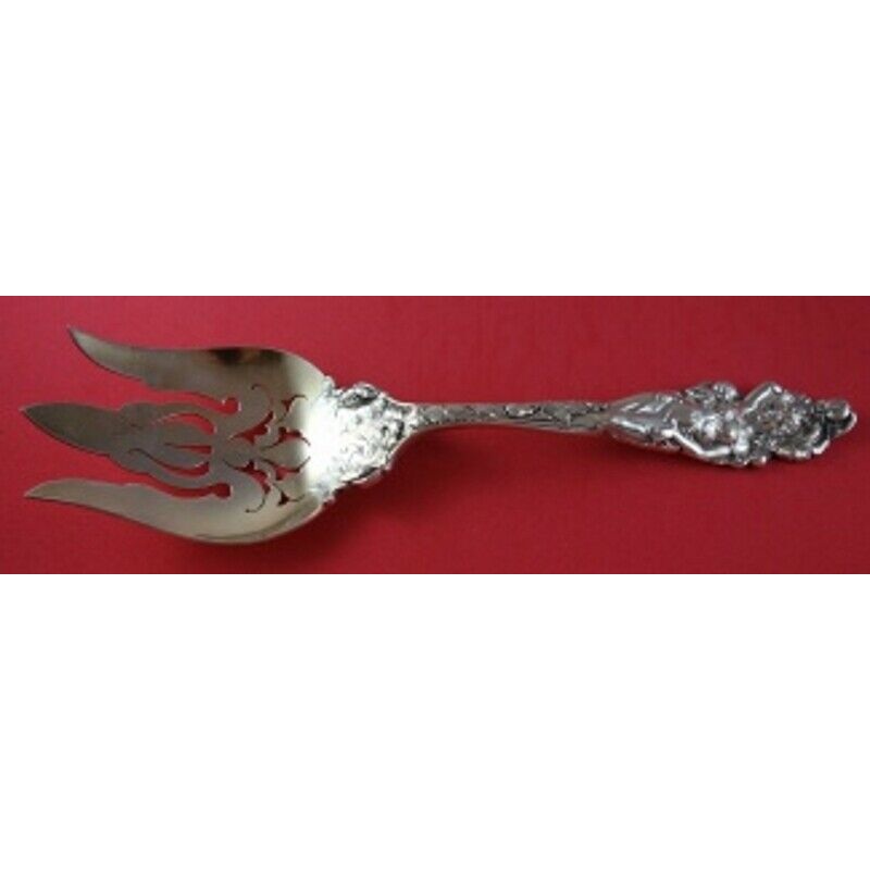 Love Disarmed by Reed and Barton Sterling Salad Serving Fork w/Cut Out Old