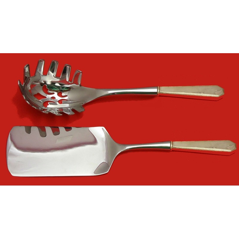 Queen Anne Plain by Dominick & Haff Sterling Italian Pasta Set 2pc HHWS  Custom