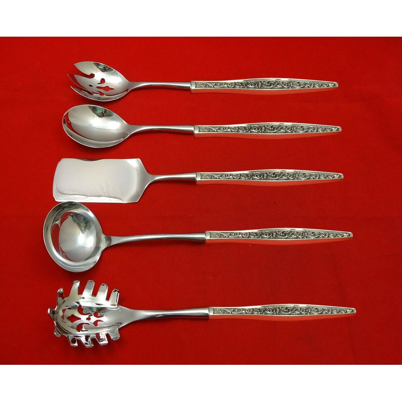 Renaissance Scroll by Reed & Barton  Sterling Hostess Set 5pc HHWS  Custom Made