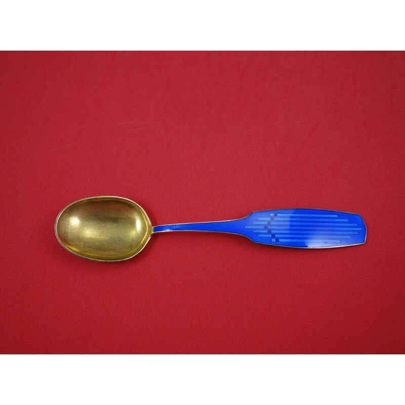 Christmas Spoons and Forks by Michelsen Sterling Teaspoon w/ Blue Enamel