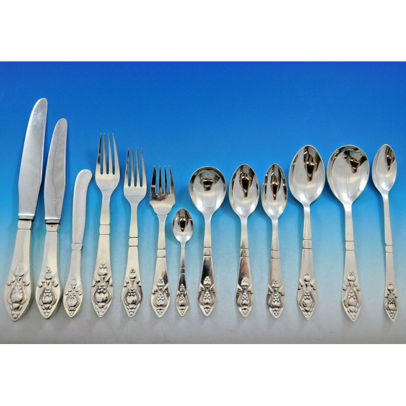 Fuchsia by Georg Jensen Klokke Sterling Flatware Set for 12 Dinner 160 Pieces