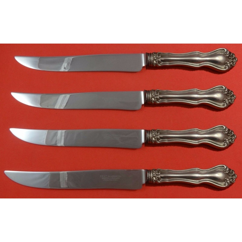 George and Martha by Westmorland Sterling Steak Knife Set 4pc Texas Sized Custom