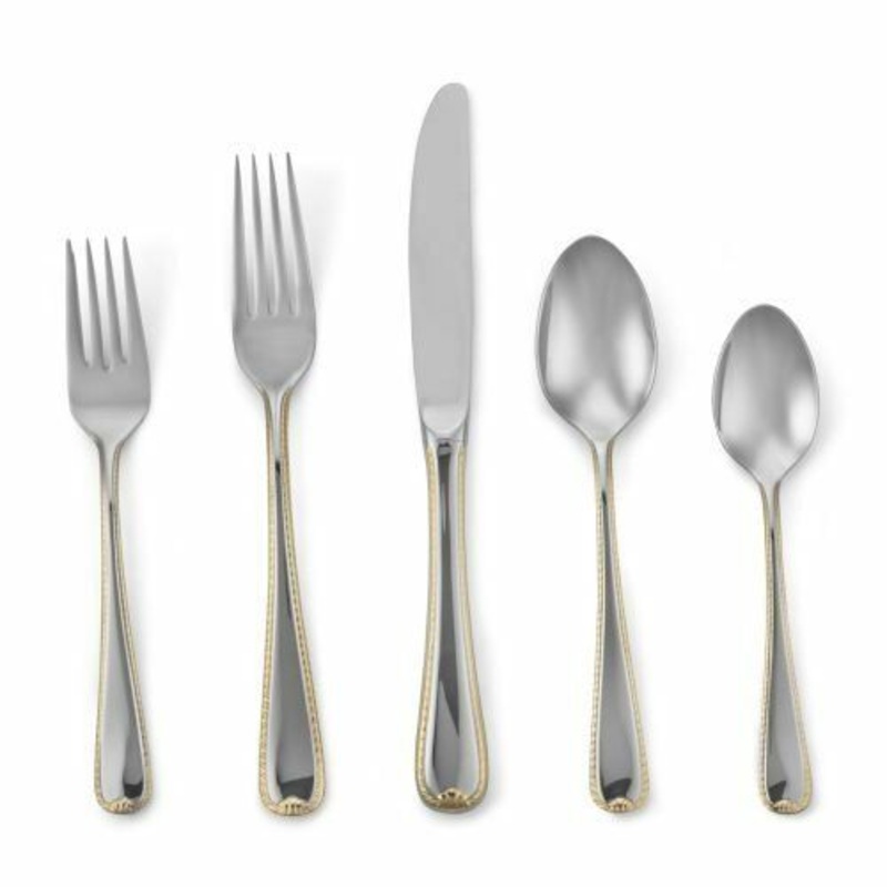 Golden Ribbon Edge by Gorham Stainless Steel Flatware Set Service for 12 60 pcs