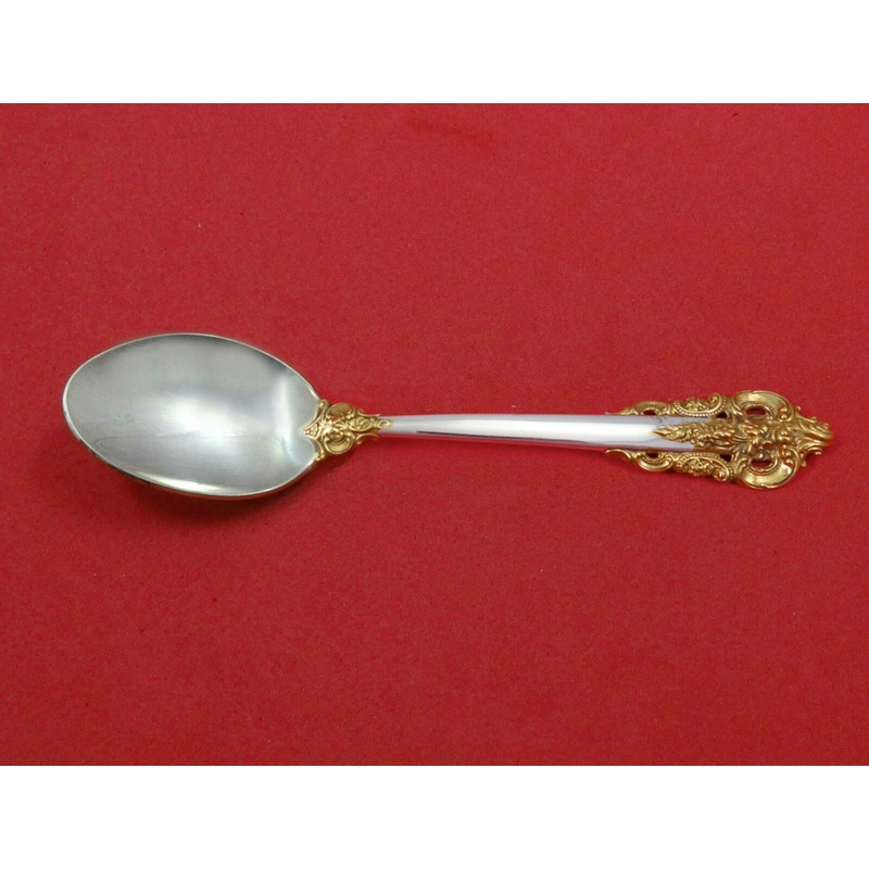 Grande Baroque Gold Accents by Wallace Sterling Infant Feeding Spoon Custom
