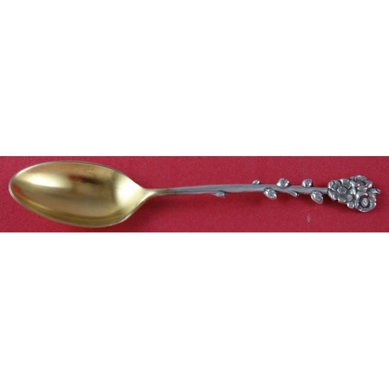 Harlequin By Reed and Barton Sterling Demitasse Spoon GW w/ Apple Blossom 4"