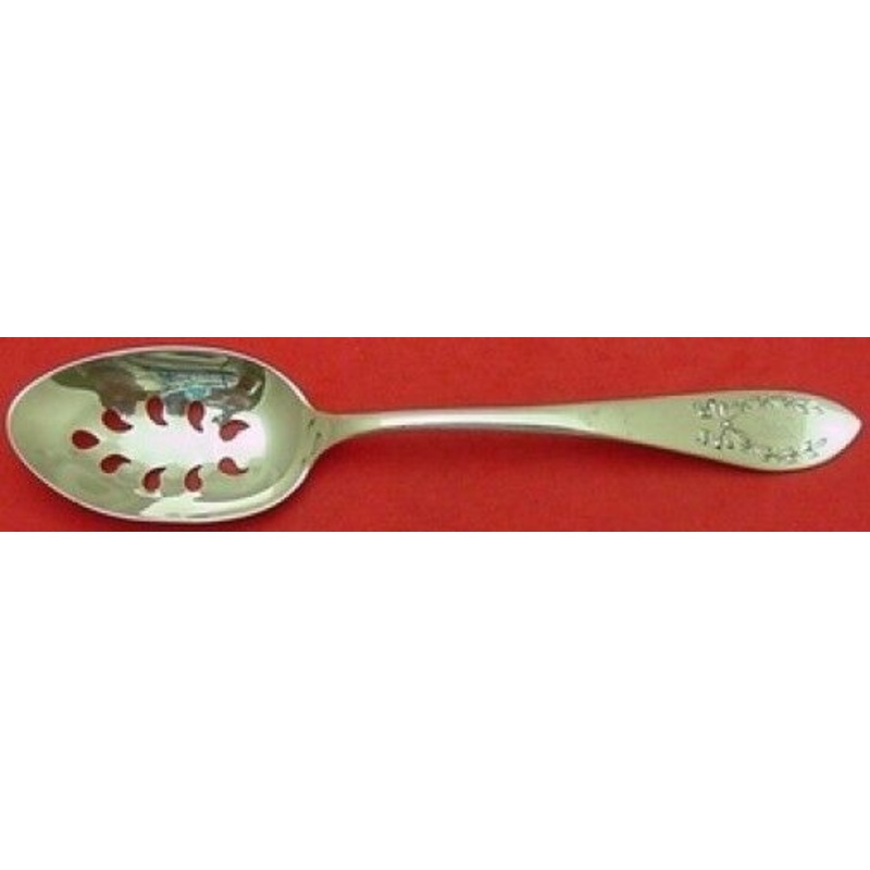 Laurel by Frank Smith Sterling Serving Spoon Pierced 9-Hole 8" Custom Made