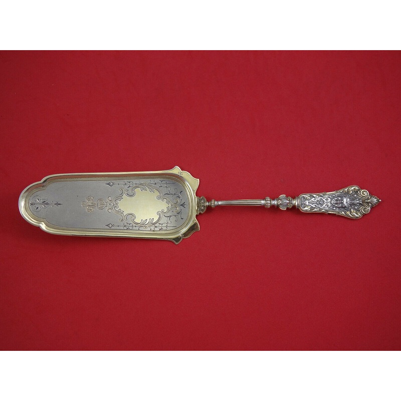 Model No. 36 by Bruckmann and Sohne Sterling Pie Server FHAS GW Frosted 10 3/8"
