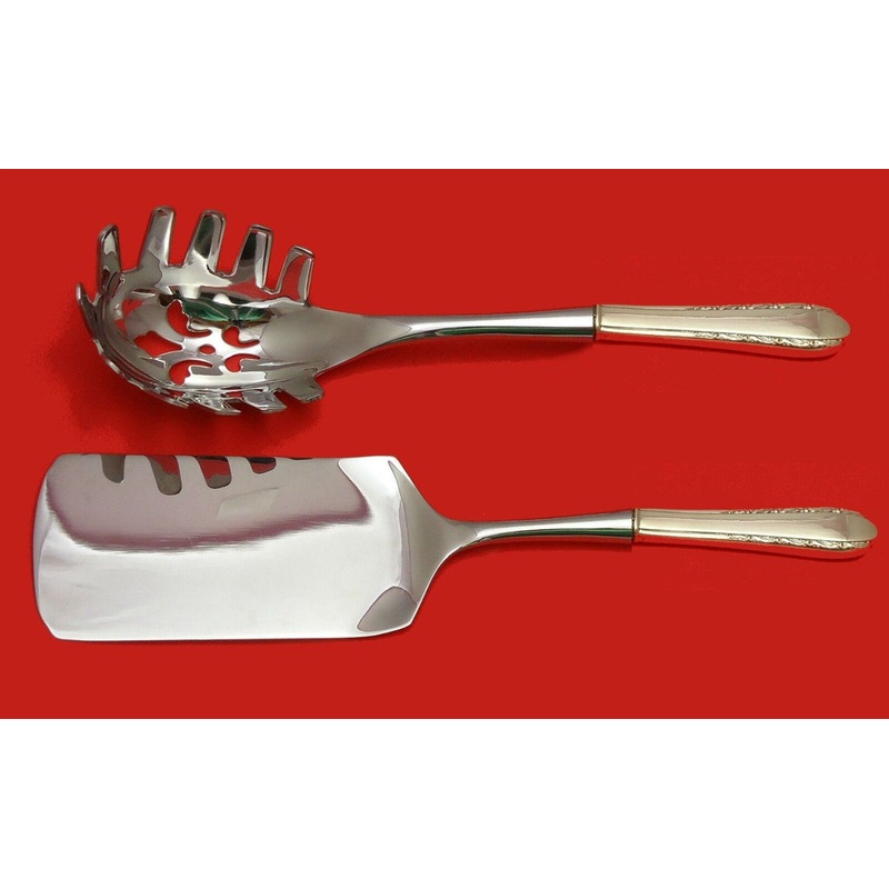 Moonglow by International Sterling Italian Pasta Server Set 2pc HHWS Custom