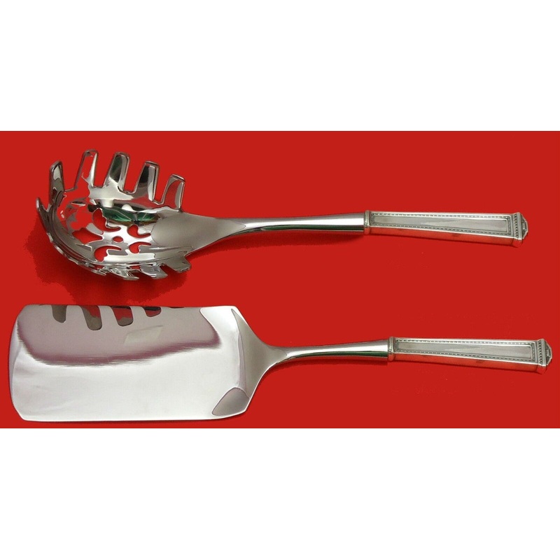 Pantheon by International Sterling Italian Pasta Server Set 2pc HHWS Custom