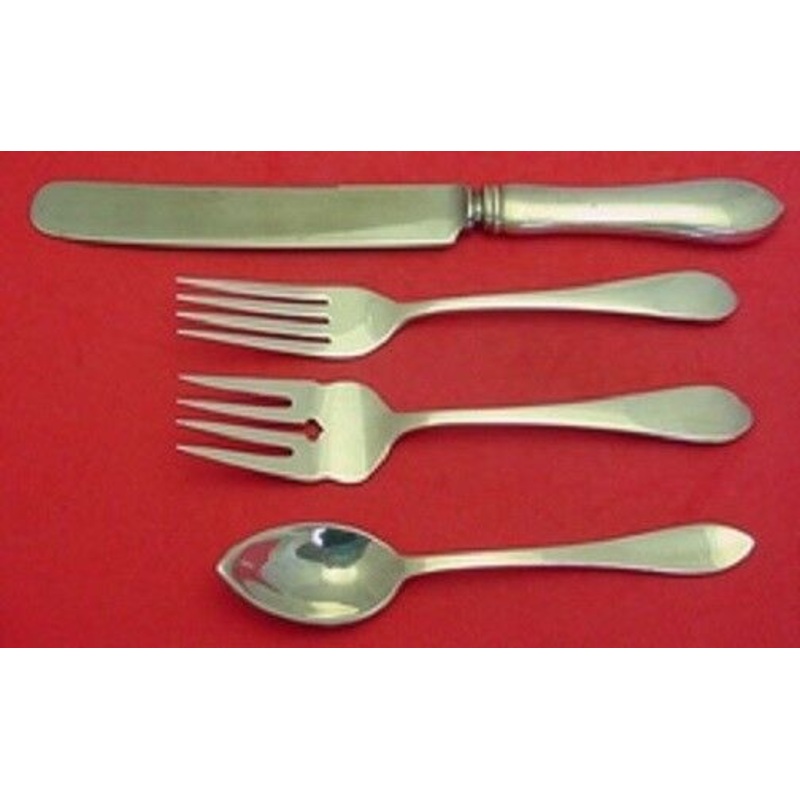 Pointed Antique By Reed Barton Dominick Haff Sterling Regular Size Setting 4pc