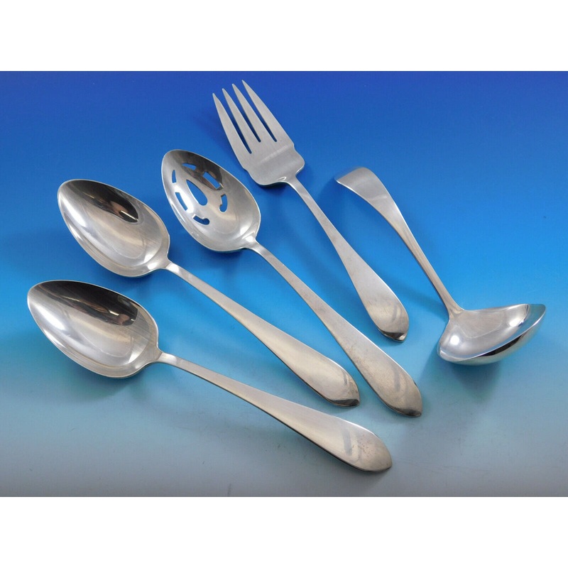 Pointed Antique Reed Barton Dominick Haff Sterling Essential Serving Set Lrg 5pc