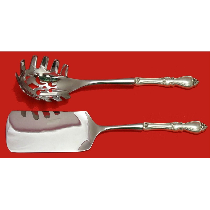 Queen Elizabeth I by Towle Sterling Italian Pasta Server Set 2pc HHWS Custom