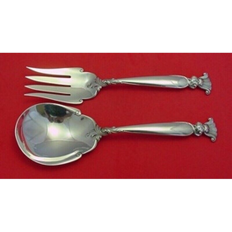 Romance of the Sea by Wallace Salad Serving Set 2-Piece All-Sterling 9 1/4"