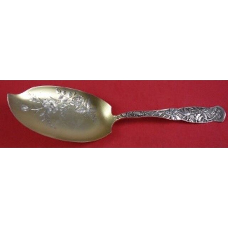 Rose aka Bug by Knowles Sterling Sherbet Server GW Brite-Cut Stippled 8 1/2"