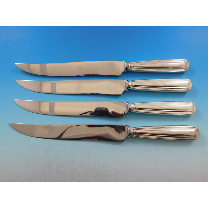 Saint Dunstan by Tiffany & Co. Sterling Steak Knife Set 4pc Texas Sized Custom