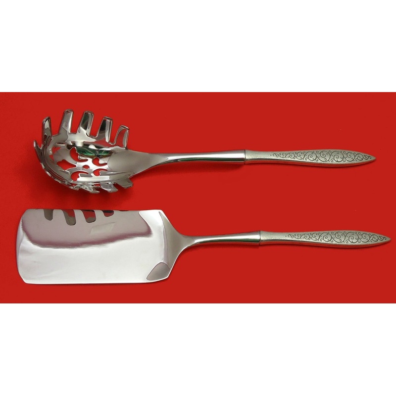 Spanish Lace by Wallace Sterling Italian Pasta Server Set 2pc HHWS Custom