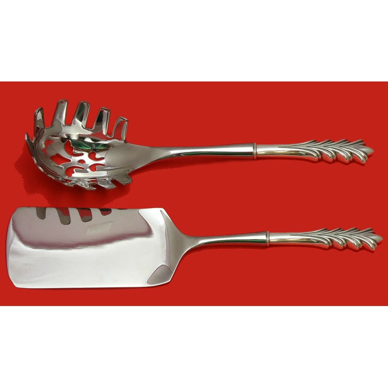Crest of Arden by Tuttle Sterling Italian Pasta Server Set 2pc HHWS  Custom