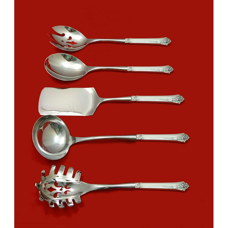 Damask Rose by Oneida Sterling HHWS  Hostess Set 5pc Custom Made