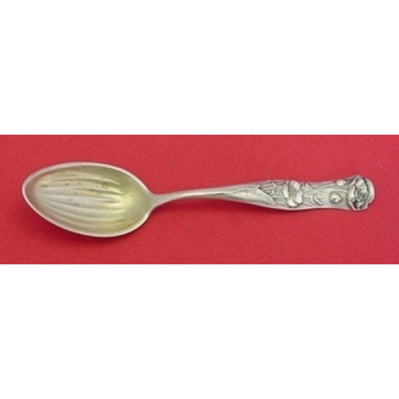 Flora by Shiebler Sterling Ice Cream Spoon 5 1/2" Gold Washed Motifs #1-7, 9-12