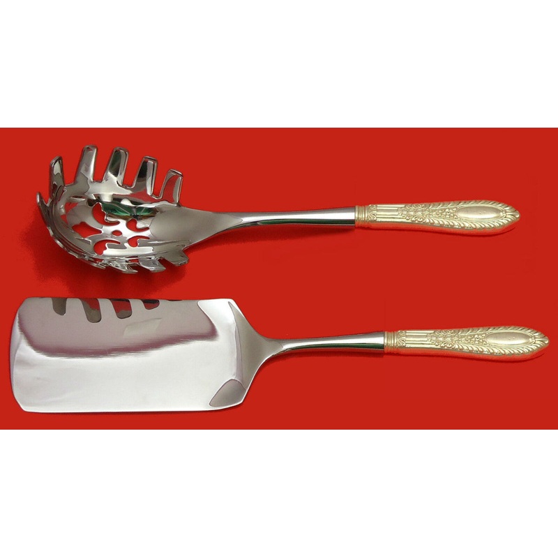 Gadronette by Manchester Sterling Italian Pasta Server Set 2pc HHWS  Custom