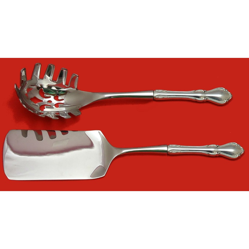 HAMPTON COURT BY REED & BARTON STERLING ITALIAN PASTA SERVER SET 2PC HHWS CUSTOM