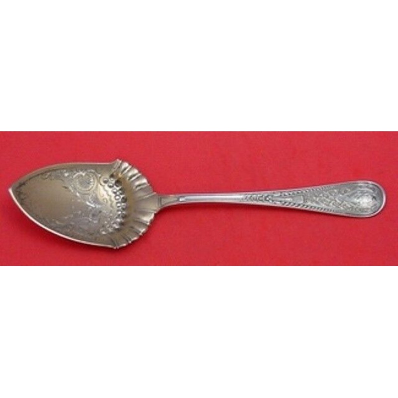 Hindostanee by Gorham Sterling Preserve Spoon Gold Washed Brite-Cut 7 1/8"