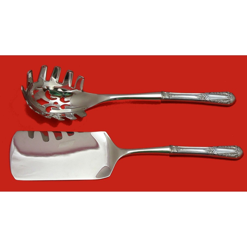Inaugural by State House Sterling Italian Pasta Server Set 2pc HHWS  Custom