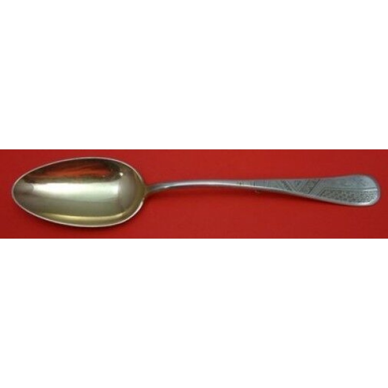 King William Engraved by Tiffany and Co Sterling Stuffing Spoon in TIFFANY BOOK
