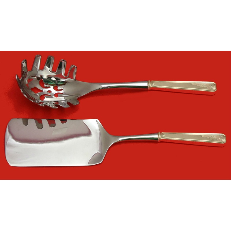 Lady Baltimore by Whiting Sterling Italian Pasta Server Set 2pc HHWS Custom