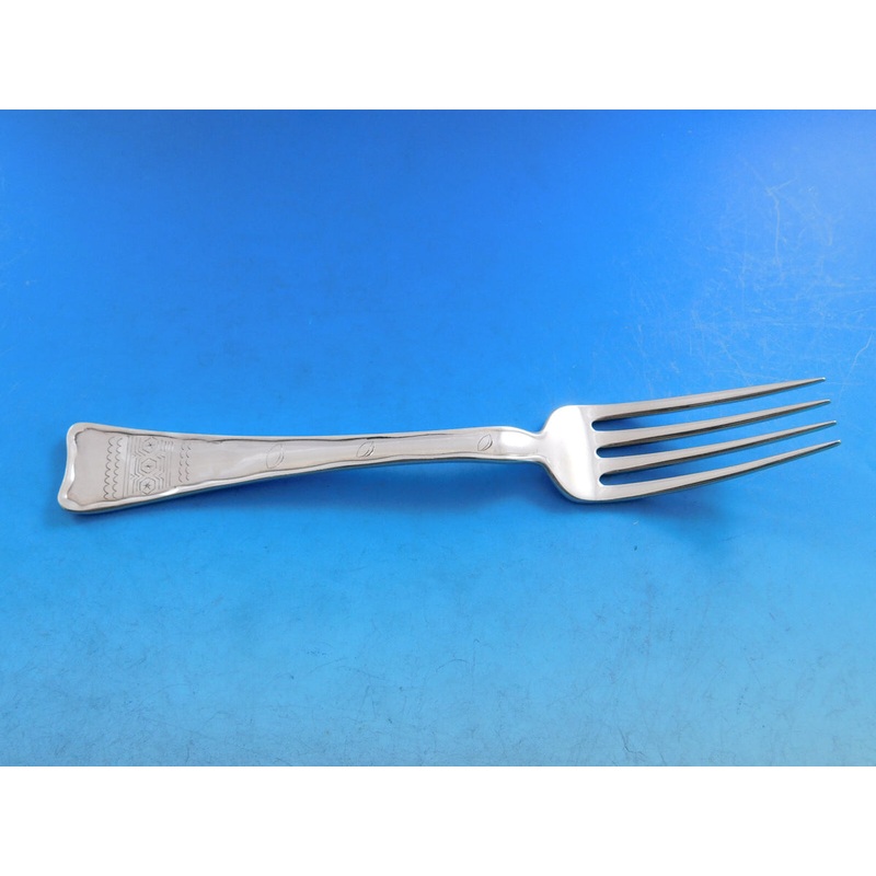 Lap Over Edge Etched by Tiffany & Co. Sterling Dinner Fork Geometric