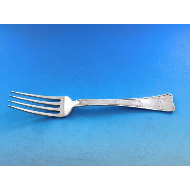 Lap Over Edge Etched by Tiffany & Co. Sterling Dinner Fork Stork Bird