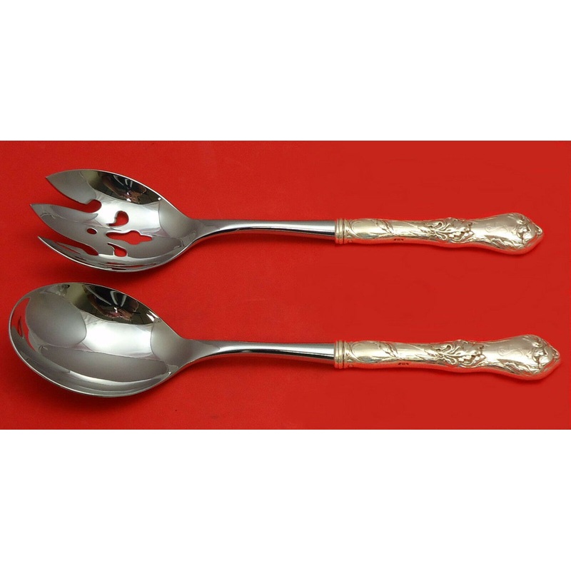 Les Cinq Fleurs by Reed & Barton Sterling Salad Serving Set 2pc HHWS  Custom