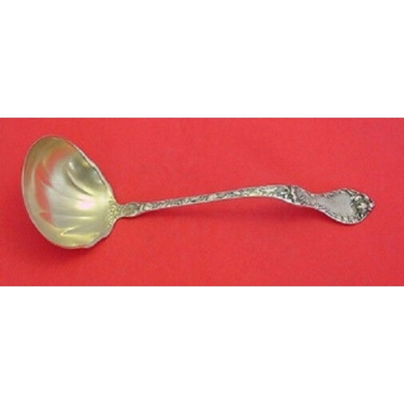 Les Cinq Fleurs by Reed & Barton Sterling Soup Ladle Goldwashed 11"