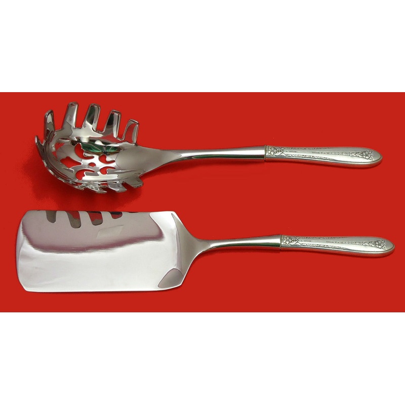 Margaret Rose by National Sterling Italian Pasta Server Set 2pc HHWS Custom