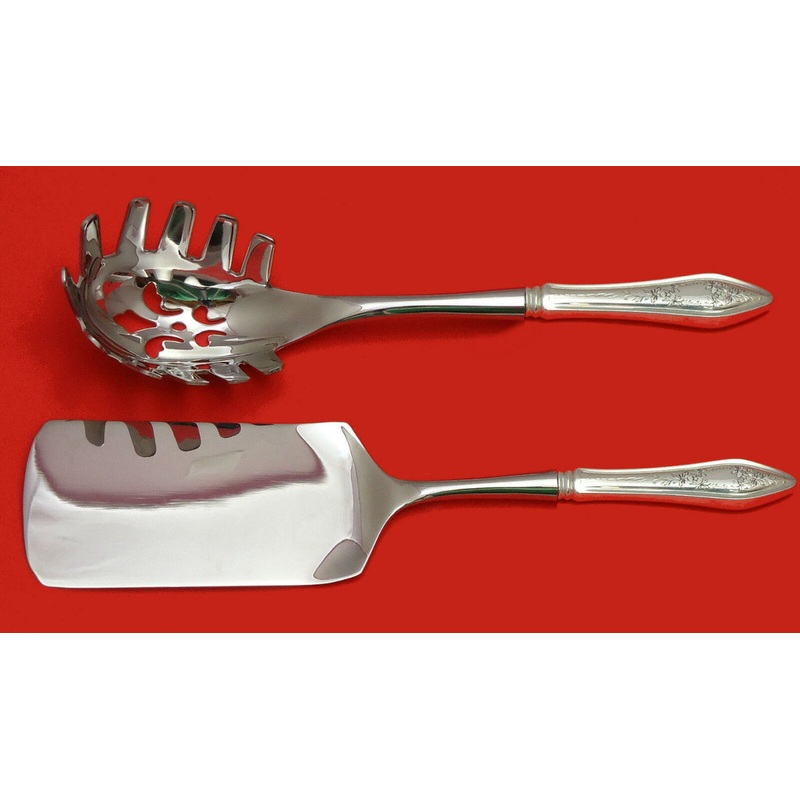 MARY CHILTON ENGRAVED #1 BY TOWLE STERLING ITALIAN PASTA SVR SET 2PC HHWS CUSTOM