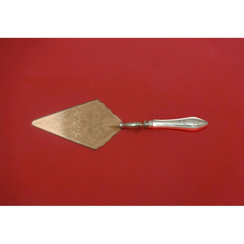 Mary Chilton Engraved #1 by Towle Sterling Pastry Server Fancy Vermeil HH Custom