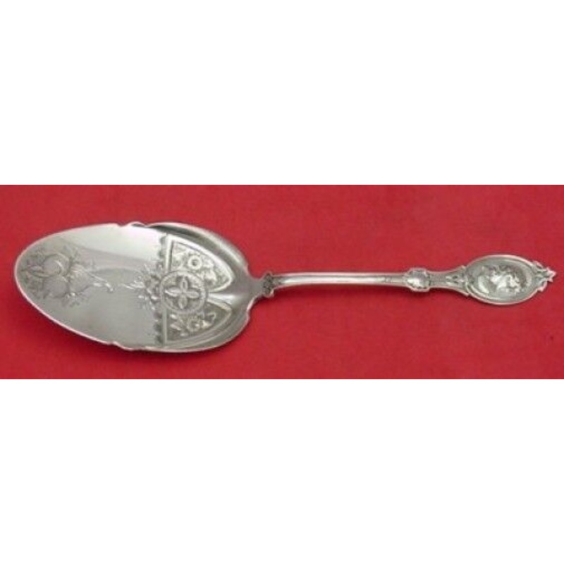 Medallion by Hotchkiss & Schreuder Sterling Pie Server Brite-Cut w/Fruit 9 7/8"