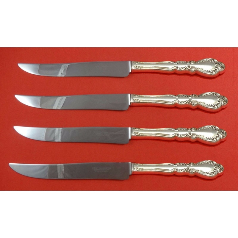 Old Charleston by International Sterling Steak Knife Set Texas Sized Custom