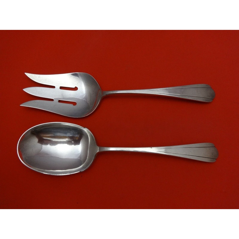 Pattern Unknown by Old Newbury Crafters Onc Sterling Salad Serving Set 10 1/4"
