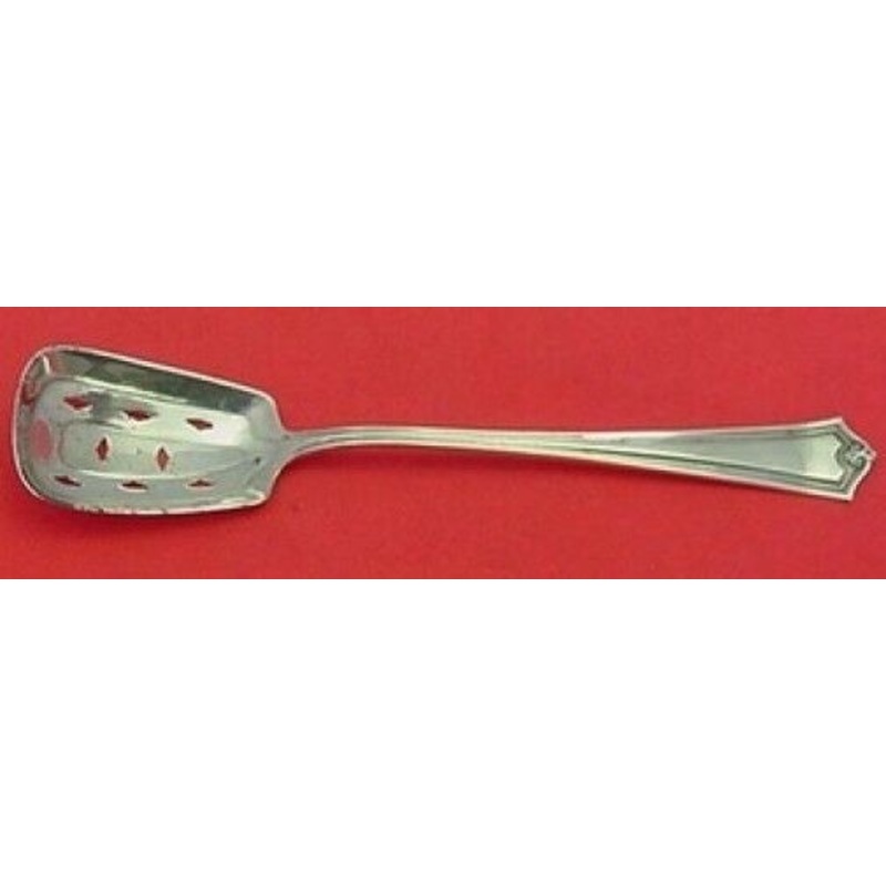 Potomac by Ssmc-Saart Sterling Olive Spoon Pierced Original Rectangular 6 1/8"