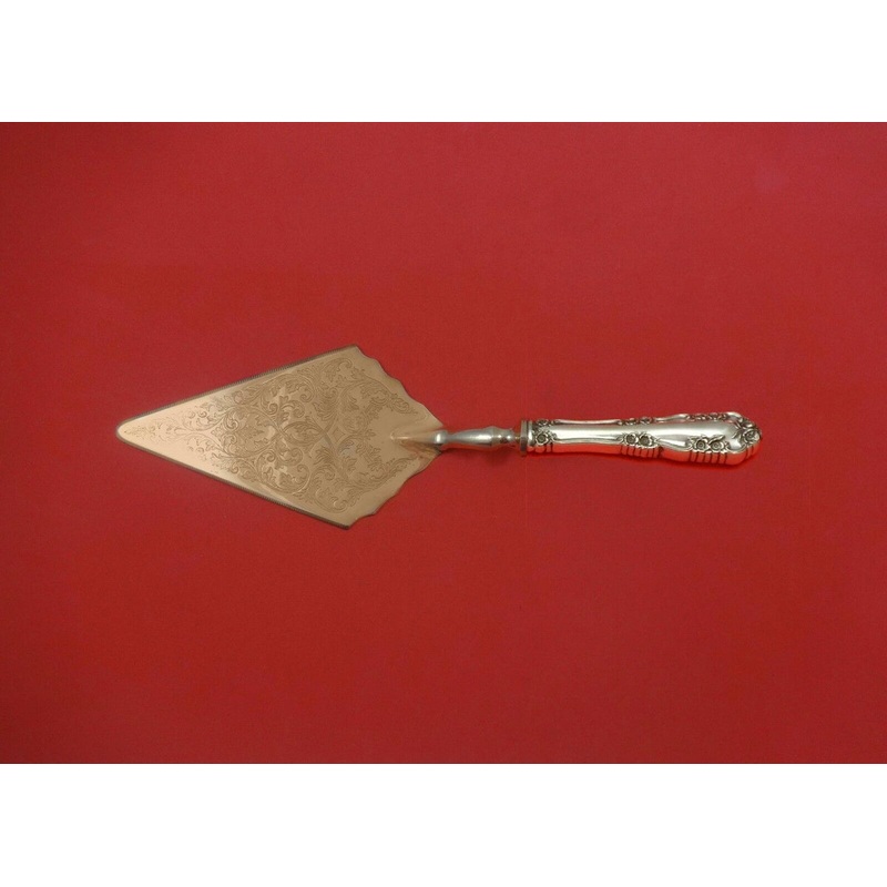 Wild Rose Old aka Rosalind International Sterling Pastry Server Vermeil Custom