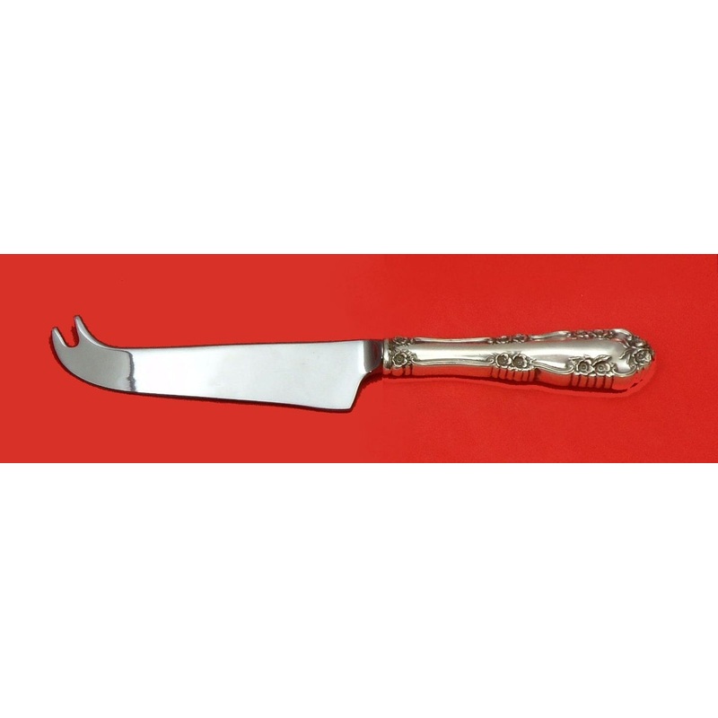 Wild Rose Old by International Sterling Cheese Knife w/Pick HHWS Custom 8 1/4"