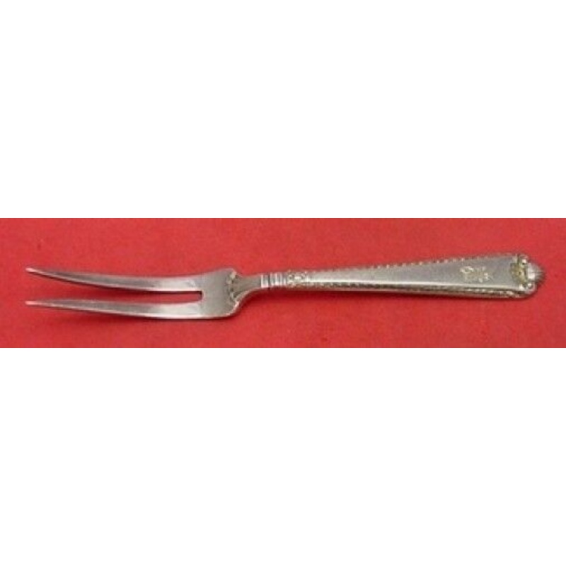 George II Rex Hand Chased by Watson Sterling Strawberry Fork 2-Tine 4 1/2"