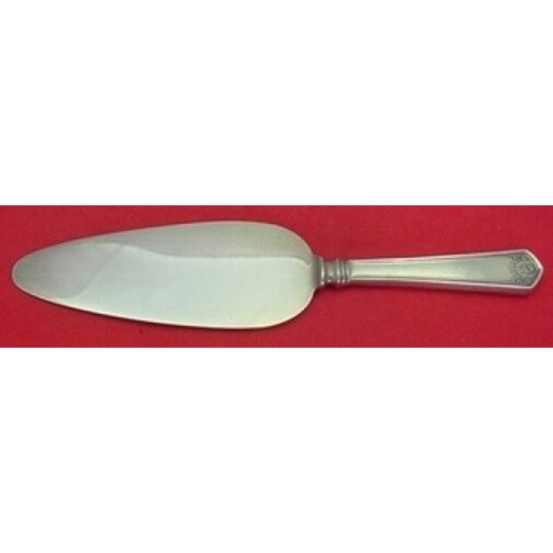 Georgian Garland by Frank Smith Sterling Cake Server w/Plated Blade 10 1/4"