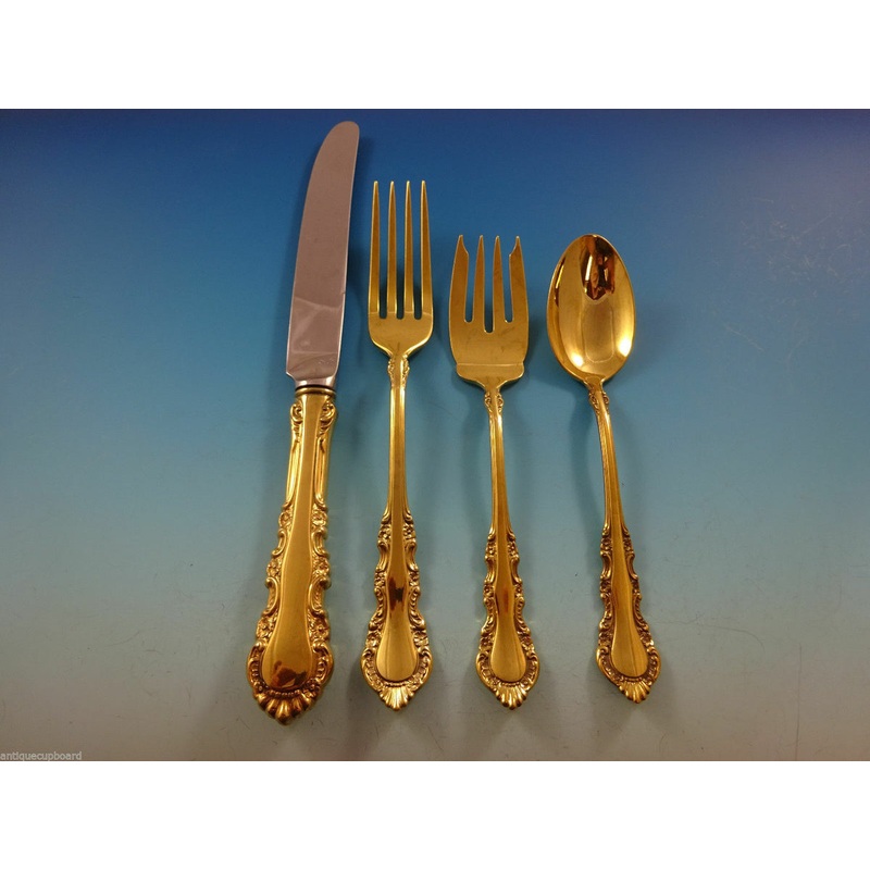 Georgian Rose Vermeil by Reed & Barton Sterling Regular Size Place Setting 4pc